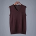 Mùa đông mới áo len nam vest V-Cổ áo len mỏng trực tuyến không tay vest vest màu rắn vest L010