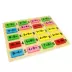 Từ khối xây dựng đồ chơi nhận thức mầm non toán học con số dominoes bằng gỗ bé biết chữ của trẻ em thẻ câu đố Khối xây dựng