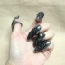 Eagle claw ring cosplay Châu Âu và Hoa Kỳ trang sức phổ biến đầy kim cương phóng đại móng tay Halloween kinh dị quỷ đạo cụ 2 màu
