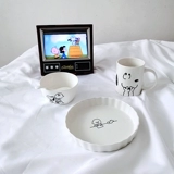 SH 杯 Net Red Cup Cup Oat Creative Ceramic Cup, приносящий ложку Mark Cup Cute Girl Heart Ins Nordic