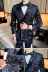 Bộ đồ vest nam ba mảnh mỏng nhung in bộ đồ Hàn Quốc phiên bản Hàn Quốc của thợ làm tóc chú rể - Suit phù hợp Suit phù hợp