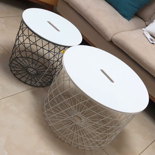 Внутренняя покупка кофейного столика Ikea, небольшая сторона, несколько семейных гостиной Quei Siebu, несколько корзин для хранения диванов