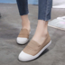 17 mùa giày vải mới Hàn Quốc phiên bản của thấp đầu tròn giày đơn sinh viên phẳng giản dị thủy triều lười biếng bộ feet giày giày phụ nữ Plimsolls