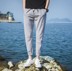 Mùa hè linen chín quần của nam giới chân quần Hàn Quốc phiên bản của tự trồng cotton linen quần âu hoang dã phần mỏng Harlan 9 điểm quần quần jogger nam Quần Harem