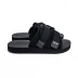 Spore Tháng Sáu dép màu đen của nam giới mùa hè màu rắn Hàn Quốc dép giản dị Velcro giày bãi biển xu hướng hoang dã giay the thao nam Sandal