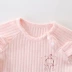 Bộ đồ lót cotton 0-1 tuổi và nửa trẻ sơ sinh không có xương 2-6 tháng tuổi trẻ xuân và mùa thu nữ quần áo dày mùa thu mua bộ đồ cho bé Quần áo lót
