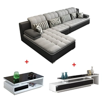 Toàn bộ căn hộ nhỏ vải sofa phòng khách hoàn chỉnh bộ hiện đại kết hợp bộ bàn ghế cà phê tủ tivi giường ngủ thông minh
