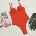 2018 mới màu rắn một mảnh thong bikini cứng túi thép hỗ trợ đan áo tắm vải bơi gợi cảm backless đồ bơi