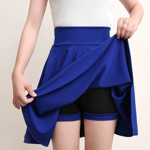Летняя длинная юбка, юбка в складку, высокая талия, в корейском стиле, большой размер, по фигуре, А-силуэт