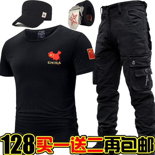 Рабочая летняя одежда, футболка с коротким рукавом, комплект, короткий рукав