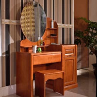 Bàn ghế cao cấp mới bàn trang điểm cao su gỗ rắn gỗ bàn trang điểm màu xanh lá cây 9119 - Bộ đồ nội thất mẫu kệ tivi đẹp
