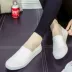 Ma Yiluo Luo tháng sáu với bộ đôi giày của phụ nữ đôi giày lười mà không cần kiểm tra đầu vào đại học kim loại mà không có giày vải ren phẳng giày lười
