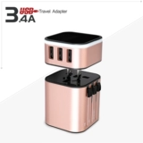Глобальный универсальный 3USB Многофункциональный преобразование Spepter Global Travel Overteversion Провод 3.4A Адаптер Мини -сокет