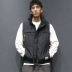 Macheda mùa đông cotton vest nam Nhật Bản cổ áo dụng cụ vest đường phố áo khoác không tay màu đen áo ba lỗ tanktop nam Áo vest cotton
