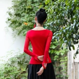 Весенняя осенняя этническая приталенная футболка, ретро приятный телу лонгслив, этнический стиль, с вышивкой