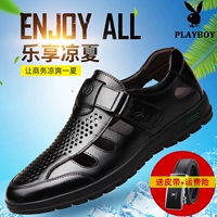 Playboy giày của nam giới mùa hè dép da nam 2018 mới giày thường cha trung niên Bao Đầu dép người đàn ông những mẫu giày nam đẹp 2021
