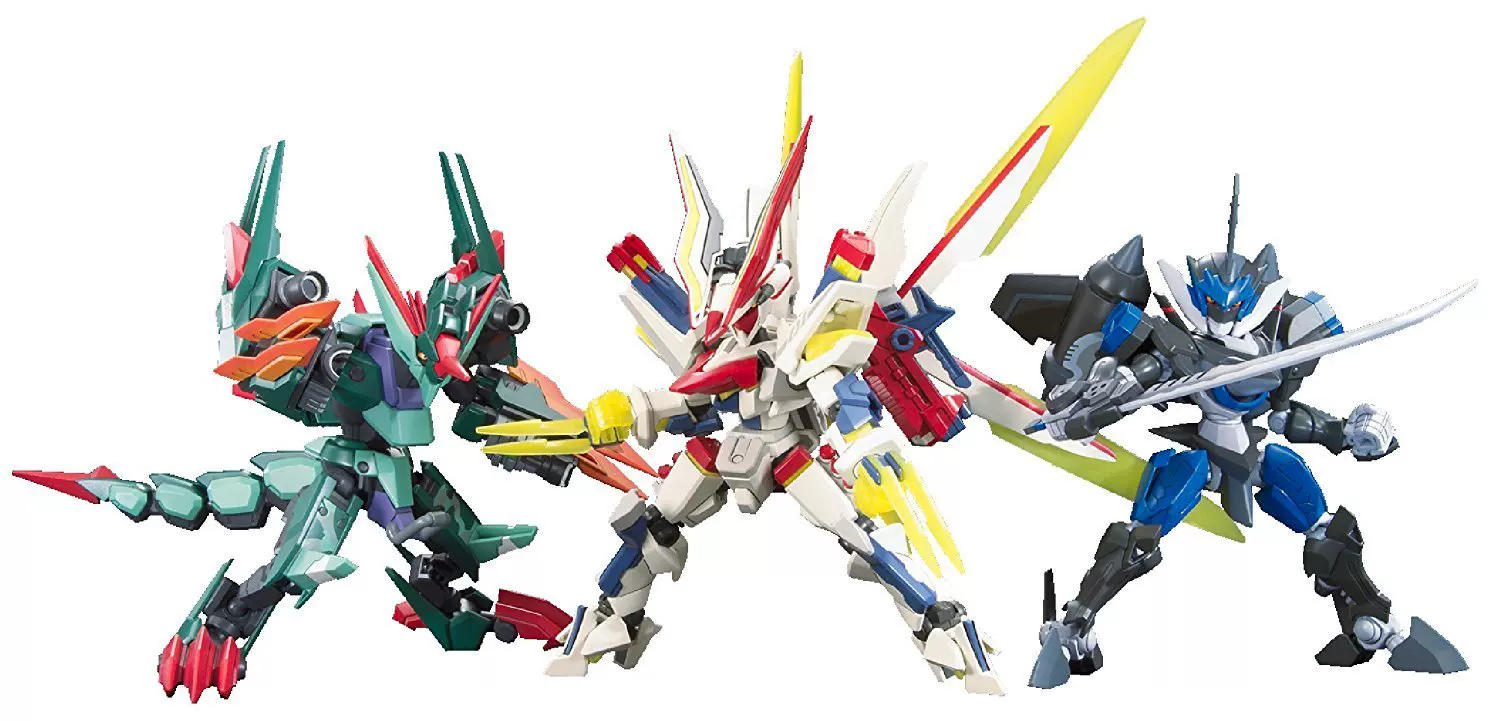 Импортированный набор Bandai Carton Fighter Dort Bouncing Polyplane LBX Jenock 1-й Jenok squad