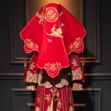 Red Hijab Новая свадебная крышка, невеста невесты невесты китайской вышивки, Red Xiuxi Service Hijab, увеличить Xipan Phoenix