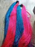 Веревка тибетской леди красочная тонкая линия тибетские дамы синие розовые два аксессуара для волос делают женские цвета волос