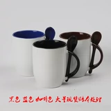 Внутренняя цветная вставка чашка пустая тепловая марк чашка чашка покрытие оптовой керамической рекламной чашки настройка