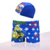 Phim hoạt hình mới trẻ em đồ bơi trai bơi thân kích thước cậu bé trai boyshort + cap bé học bơi phù hợp với áo phao bơi người lớn Bơi lội