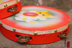 Da cừu hoa tambourine tambourine đồ chơi trẻ em nhạc cụ 1 23CM 2 21CM 3 18CM 4 14CM trống cho trẻ em Đồ chơi nhạc cụ cho trẻ em