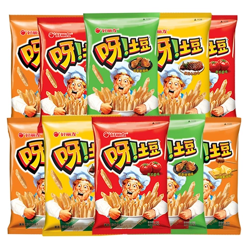 Hao liyou, картофель 40g*5 упаковка многократная смешанная нагрузка из говяжьего стейка медово -картофельное закуски для закуски с закусками