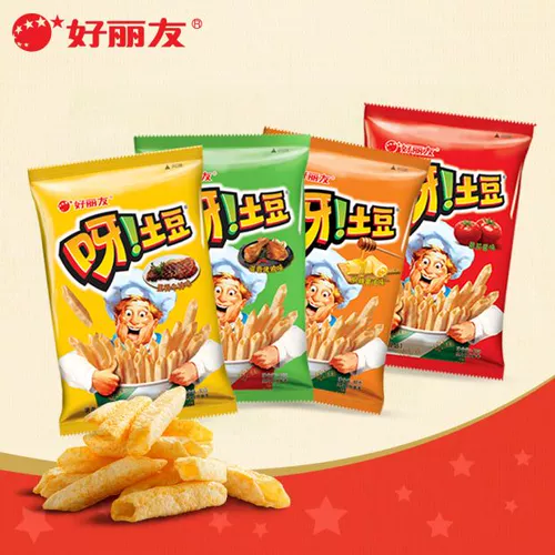 Hao liyou, картофель 40g*5 упаковка многократная смешанная нагрузка из говяжьего стейка медово -картофельное закуски для закуски с закусками
