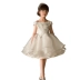 Công chúa váy cô gái sinh nhật trẻ em buổi tối ăn mặc một từ vai hiển thị hoa cô gái máy chủ trang phục đàn piano pettiskirt Váy trẻ em
