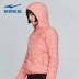 Trang web chính thức Áo khoác nữ Hongxing Erke nữ mùa thu đông 2018 mới cho bộ đồ cotton nữ ấm áp ấm áp chống gió bình thường chính thức - Quần áo độn bông thể thao Quần áo độn bông thể thao