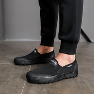 Giày giải phóng một chân không có dây buộc giày huấn luyện bảo hiểm lao động giày công trường đế mềm chống mài mòn giày vải huấn luyện quân sự nam giày cao su nữ giày công trường không dây giày lười bảo hộ