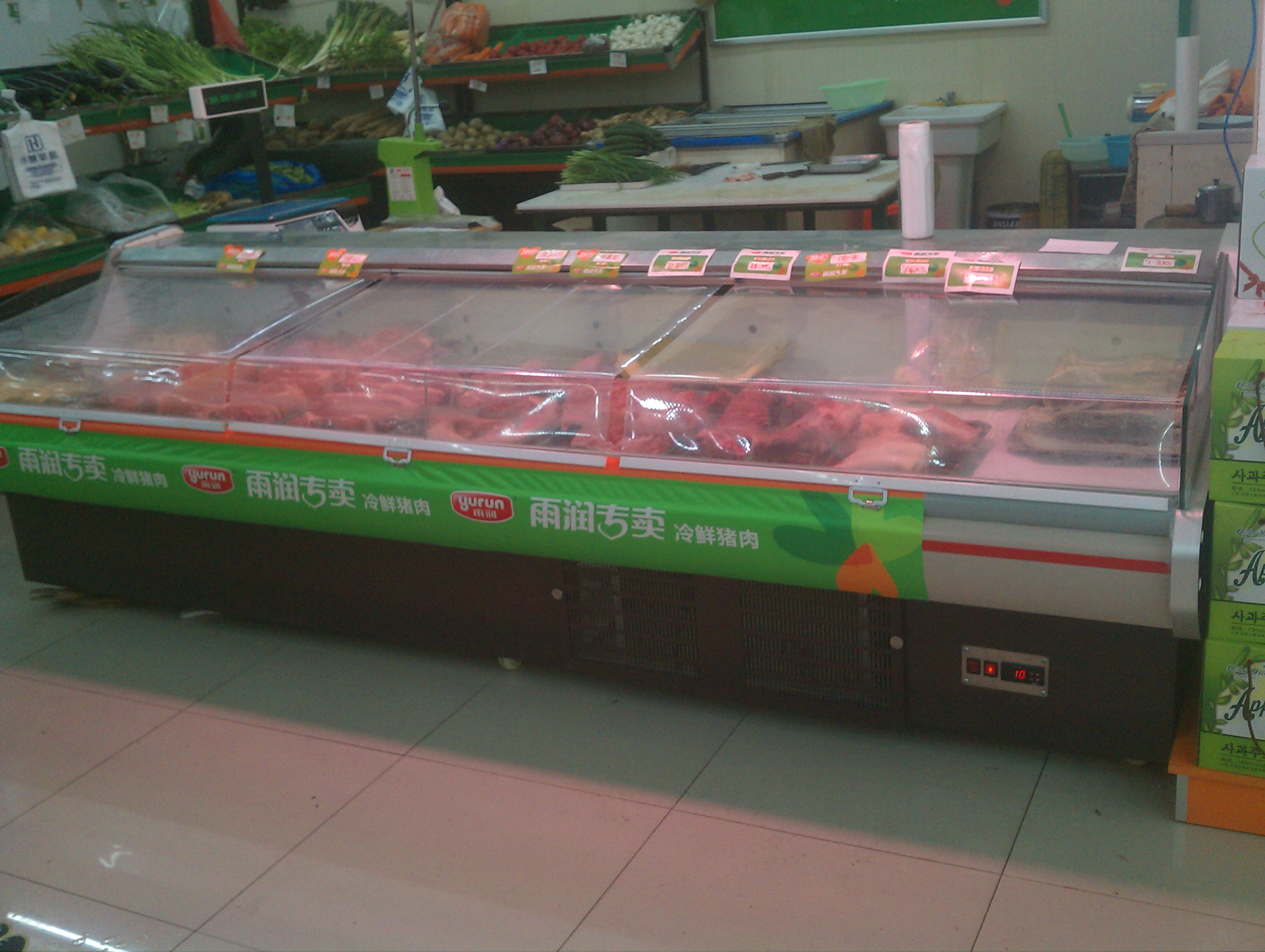 供应鲜肉展示柜 鲜肉柜 生鲜柜 生鲜展示柜 猪肉冷藏柜 超市鲜肉柜