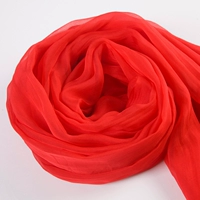Красный шифоновый осенний универсальный однотонный шарф, длинная летняя пляжная накидка
