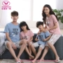 2018 Xiangxisi gia đình cha mẹ và con gia đình vài trẻ em mùa hè dịch vụ nhà ở nhà mặc đồ ngủ của khách đồ lót kiểu đồ bộ