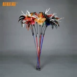 Pet Funny Cat Stick Tiantian Cat Goose Hair+индейка волосы Dragling Cat Stick Color Случайные игрушки для кошачьих палочек
