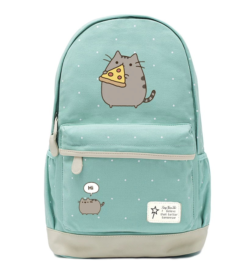 Рюкзак Pusheen для начальной и средней школы, милый принт кота, 30×15×13,75 см