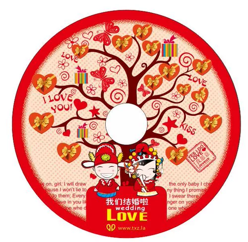 Свадебный компакт -диск Свадебный DVD Свадьба CD Свадебный рамный компакт -диск свадебный диск 4.7g диск