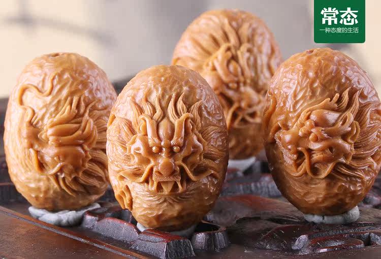 常态 九龙 南工名家曹乐 橄榄核雕刻 手串浮雕龙