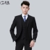 Bộ đồ vest nam phù hợp với hai khóa màu đen áo phông nam Suit phù hợp