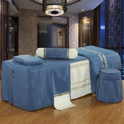 Exquisite thêu đẹp cao cấp bedspread denim bedspread thẩm mỹ viện massage xông hơi có thể được tùy chỉnh LOGO - Trang bị tấm