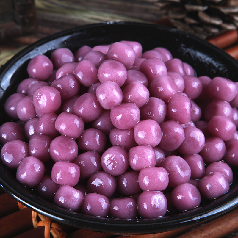 圆形小芋圆鲜芋仙奶茶原料小香芋地瓜紫薯抹茶圆混合吸管可吸500g