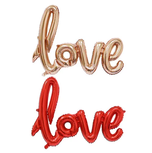 Новый алюминиевый фильм Connective Love Свадебные украшения воздушный шарик алюминиевая фольга шампанское золото