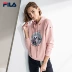 Áo len nữ trùm đầu của Fila Fila 2018 mùa đông mới đơn giản thời trang thể thao và áo thun dệt kim giải trí