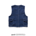 LifeCycl Ami 咔叽 vintage giặt denim vest vest thủy triều thương hiệu công cụ đa túi vest vest - Dệt kim Vest áo len dệt kim Dệt kim Vest