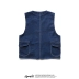 LifeCycl Ami 咔叽 vintage giặt denim vest vest thủy triều thương hiệu công cụ đa túi vest vest - Dệt kim Vest Dệt kim Vest