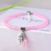 Thời trang Crystal Anklet Powder Crystal Blue Crystal Màu Crystal Chalcedony Anklet Hàn Quốc Nữ Nhỏ rõ ràng Anklet vòng đeo chân nữ Vòng chân