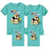 Hàn Quốc phiên bản của một gia đình ba hoặc bốn gia đình mùa hè ăn mặc cha mẹ và con bông ngắn tay M Mickey mùa hè của phụ nữ t-shirt Trang phục dành cho cha mẹ và con