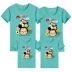 Hàn Quốc phiên bản của một gia đình ba hoặc bốn gia đình mùa hè ăn mặc cha mẹ và con bông ngắn tay M Mickey mùa hè của phụ nữ t-shirt quần đẹp cho cả gia đình Trang phục dành cho cha mẹ và con