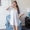 Áo ngủ cotton gợi cảm mùa hè XL lỏng phiên bản Hàn Quốc của bộ đồ ngủ ngắn tay mới màu trắng mùa hè mỏng phần dịch vụ tại nhà - Đêm đầm