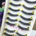 Đài Loan handmade giả lông mi dày phần đuôi mắt dài bằng bông cuống tự nhiên dày trang điểm nude M20